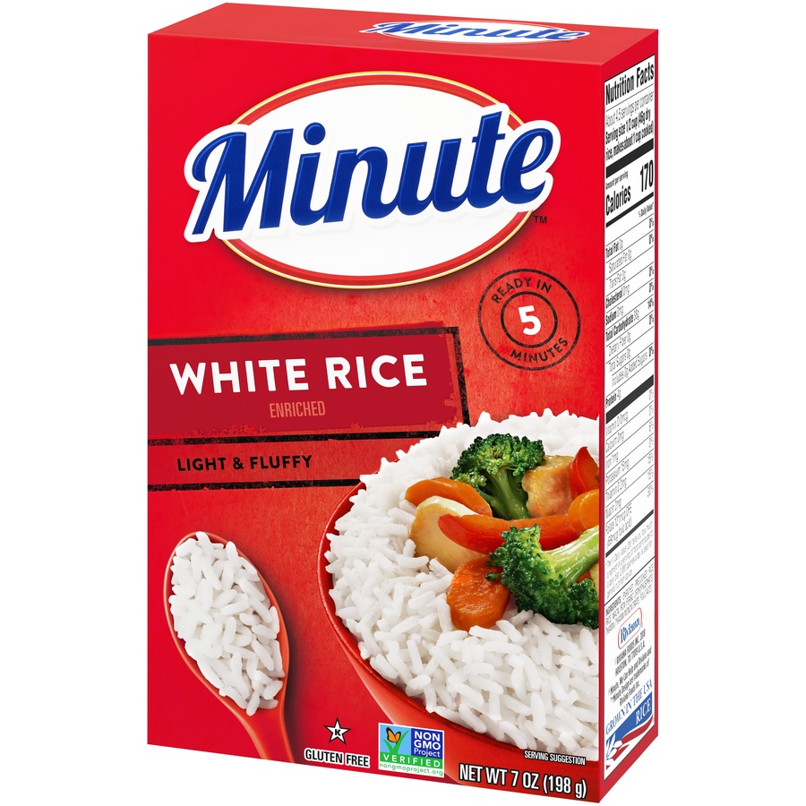 slide 3 of 8, Minute White Rice 7 oz, 7 oz