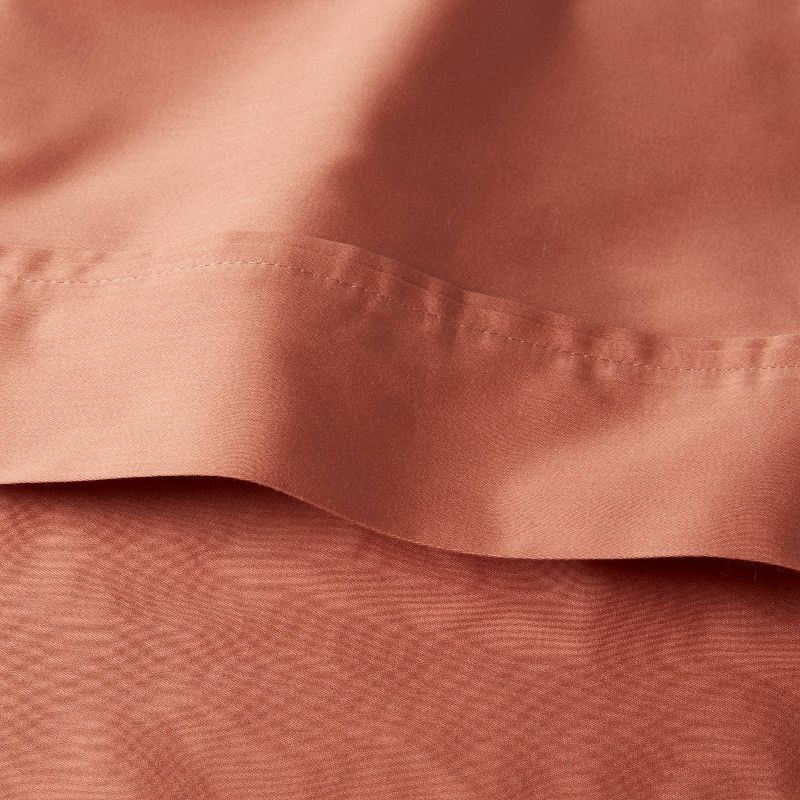 slide 3 of 4, King Solid Performance 400 Thread Count Sheet Set Rust - Threshold™: Cotton Woven, Includes 2 Pillowcases & Fitted Sheet, 1 ct