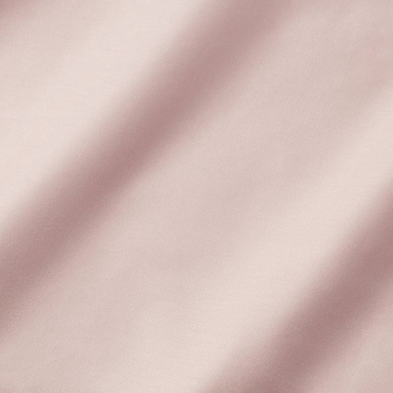 slide 4 of 4, King Solid Performance 400 Thread Count Sheet Set Blush - Threshold™: Cotton Sateen, Wrinkle-Resistant, OEKO-TEX Certified, 1 ct