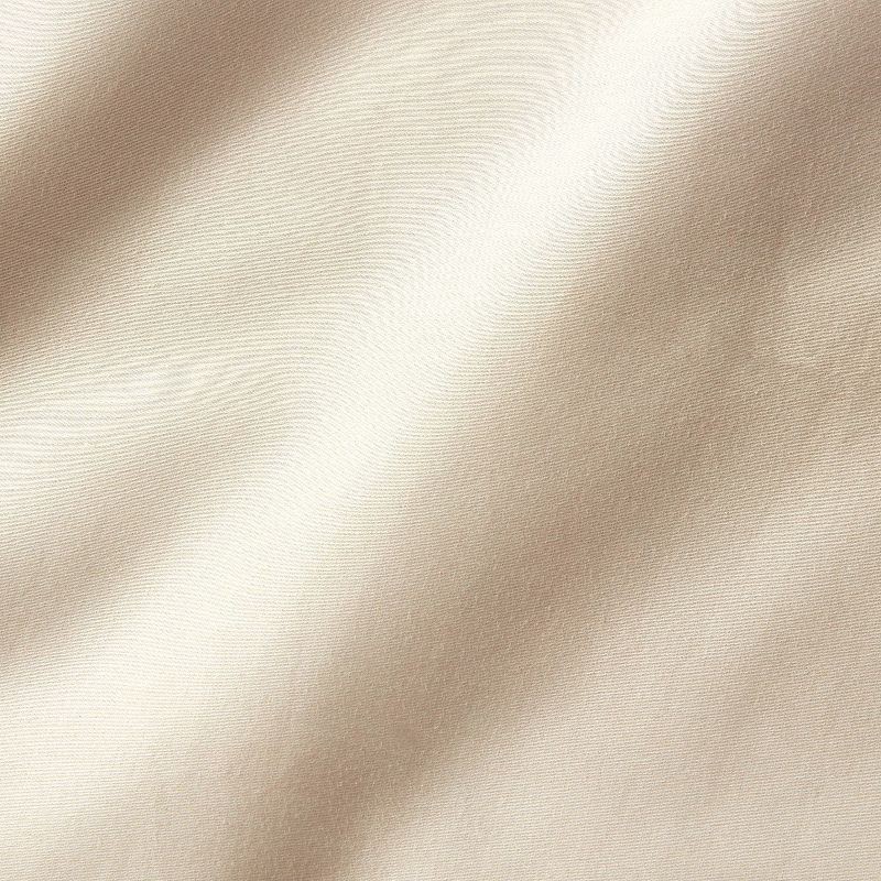slide 4 of 4, Full Solid Performance 400 Thread Count Sheet Set True Khaki - Threshold™: Cotton Sateen, Includes 2 Pillowcases & Fitted Sheet, 1 ct