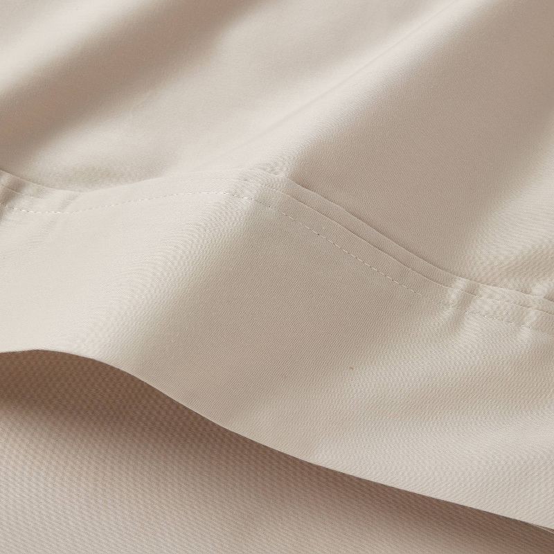 slide 3 of 4, Standard Solid Performance 400 Thread Count Pillowcase Set True Khaki - Threshold™: Cotton Sateen, Machine Washable, OEKO-TEX Certified, 1 ct