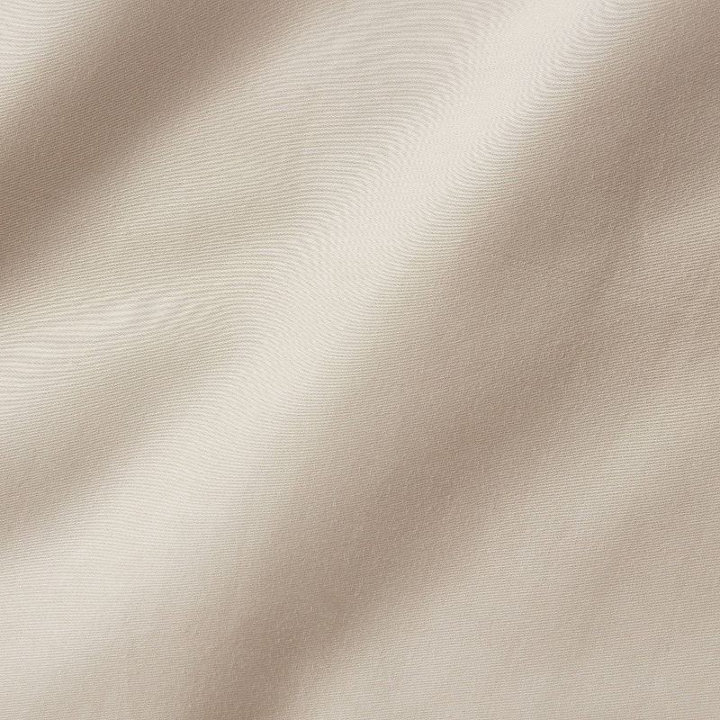 slide 4 of 4, Standard Solid Performance 400 Thread Count Pillowcase Set True Khaki - Threshold™: Cotton Sateen, Machine Washable, OEKO-TEX Certified, 1 ct