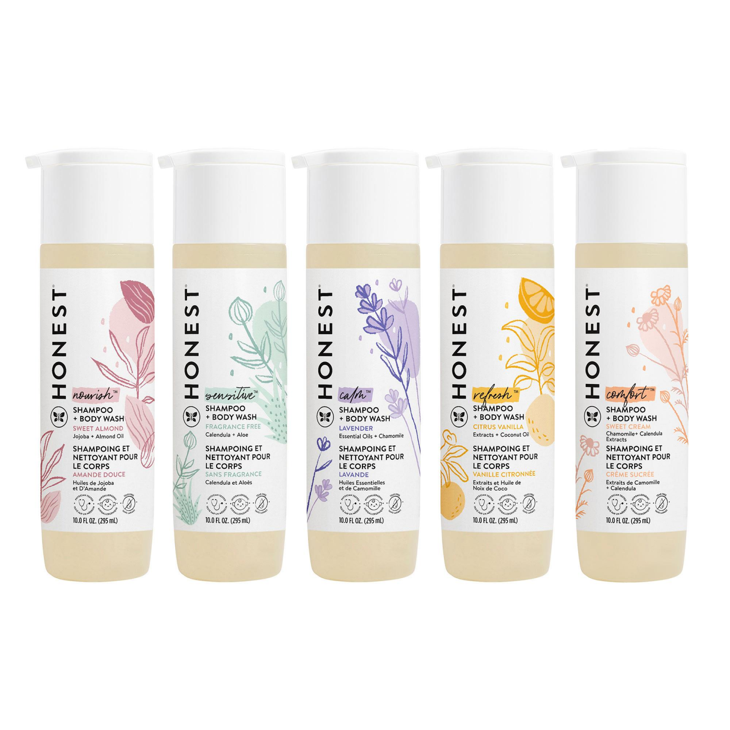 slide 5 of 8, Honest Sensitive Fragrance Free Shampoo + Body Wash 10.0 fl oz, 10 fl oz