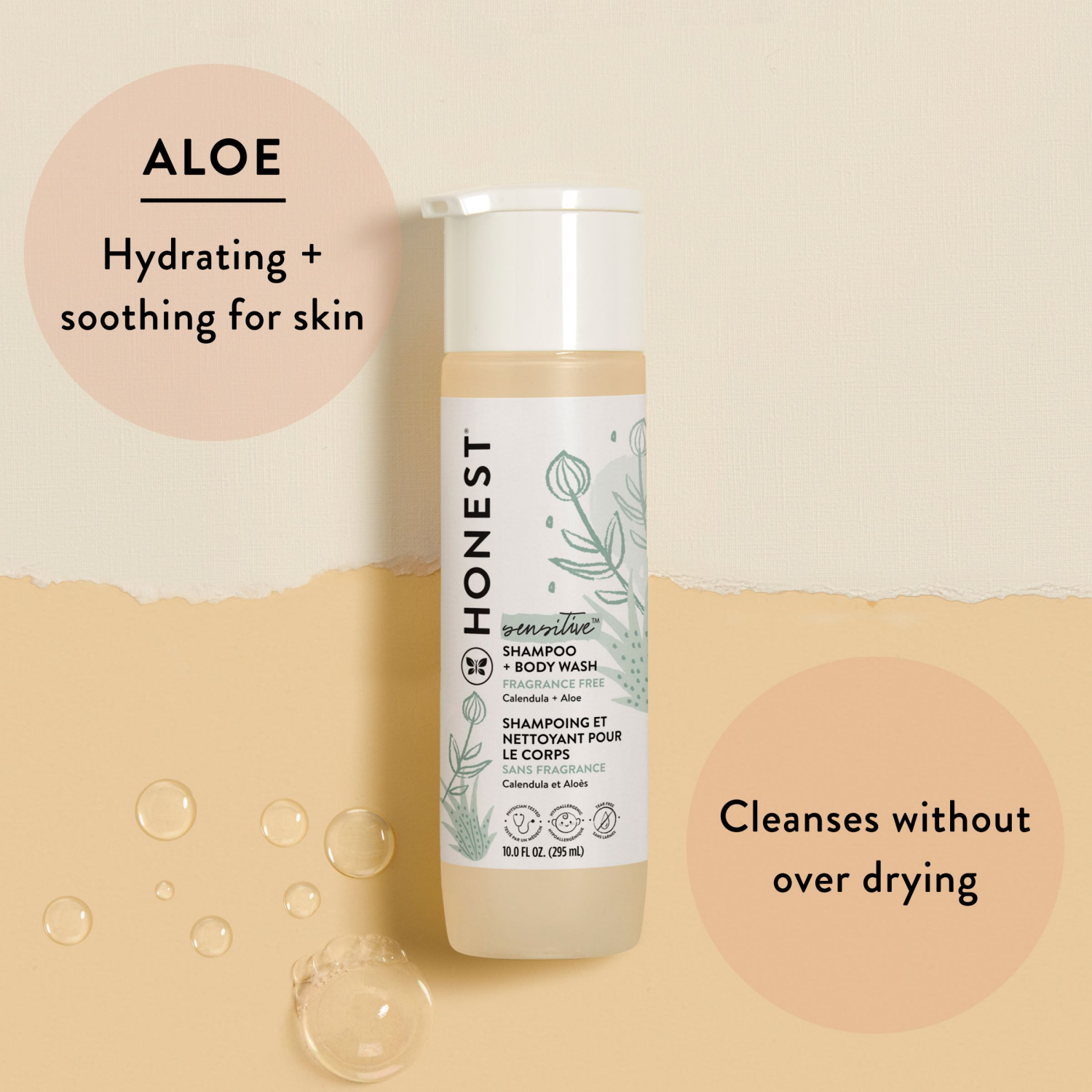 slide 7 of 8, Honest Sensitive Fragrance Free Shampoo + Body Wash 10.0 fl oz, 10 fl oz