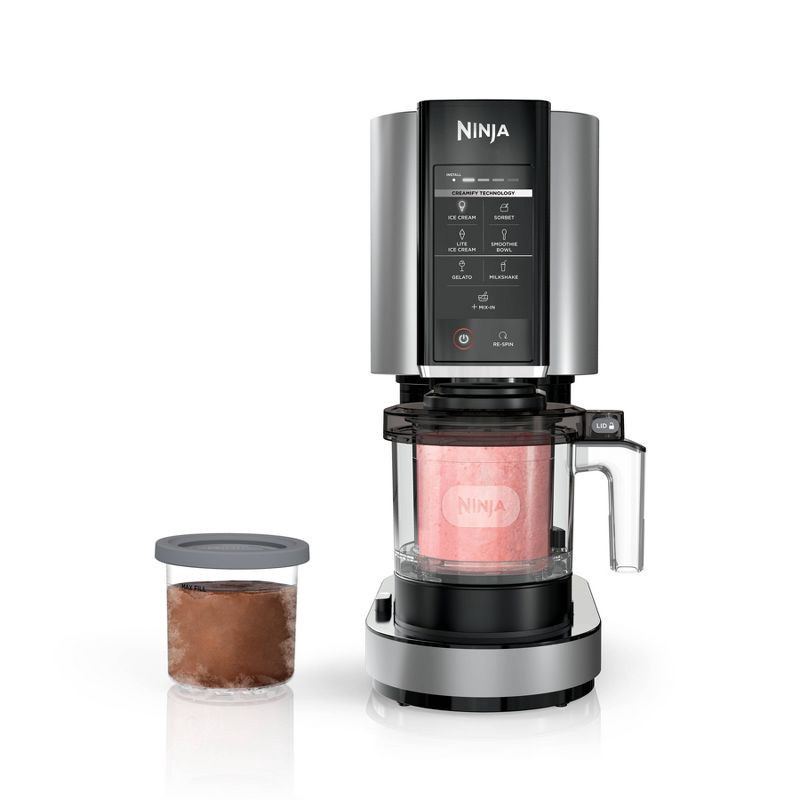Ninja 0.5qt CREAMi Stainless Steel Ice Cream, Gelato and Sorbet Maker, 7  One-Touch Programs NC301 1/2 qt