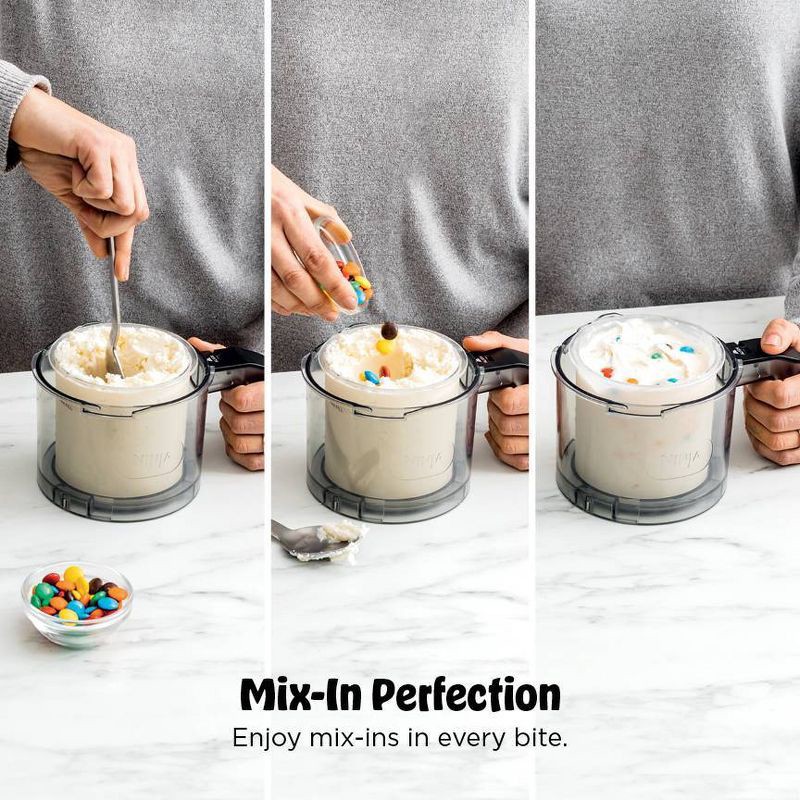 slide 9 of 15, Ninja 0.5qt CREAMi Stainless Steel Ice Cream, Gelato and Sorbet Maker, 7 One-Touch Programs NC301: Soft Serve, 800W, Dishwasher-Safe, 1/2 qt