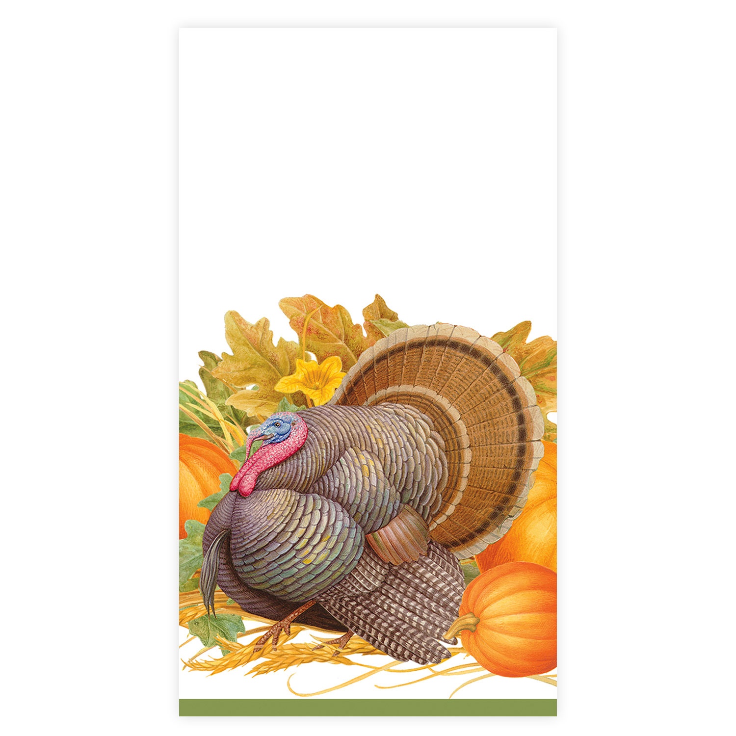 slide 1 of 1, Caspari Harvest Turkey Guest Napkins, 15 ct