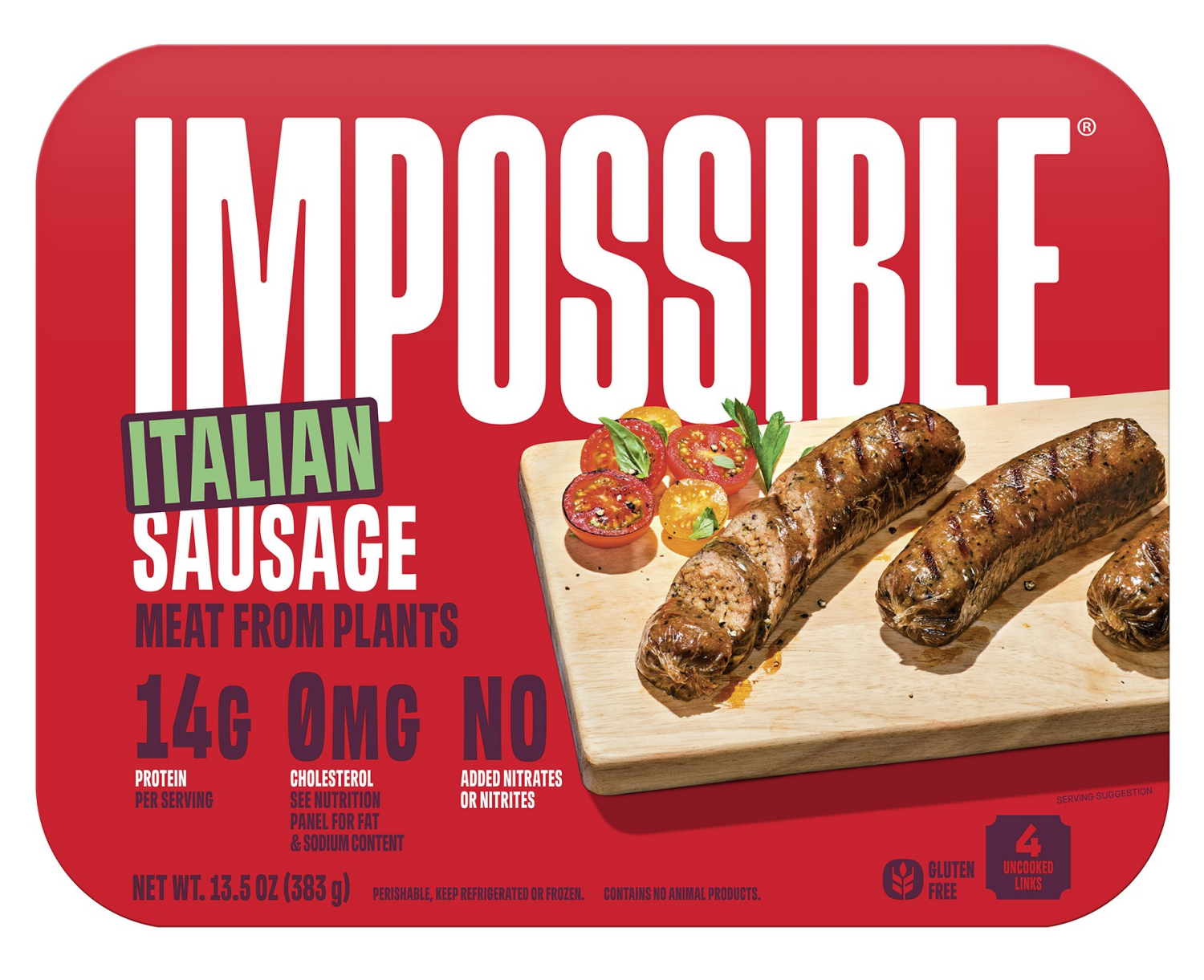 slide 1 of 2, Impossible™ Sausage Made From Plants, Italian, 4 Links, 13.5 oz, 13.5 oz