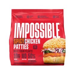 Impossible™ Spicy Chicken Patties Meat From Plants, Frozen, Fully Cooked, 5 Patties, 13.5 oz