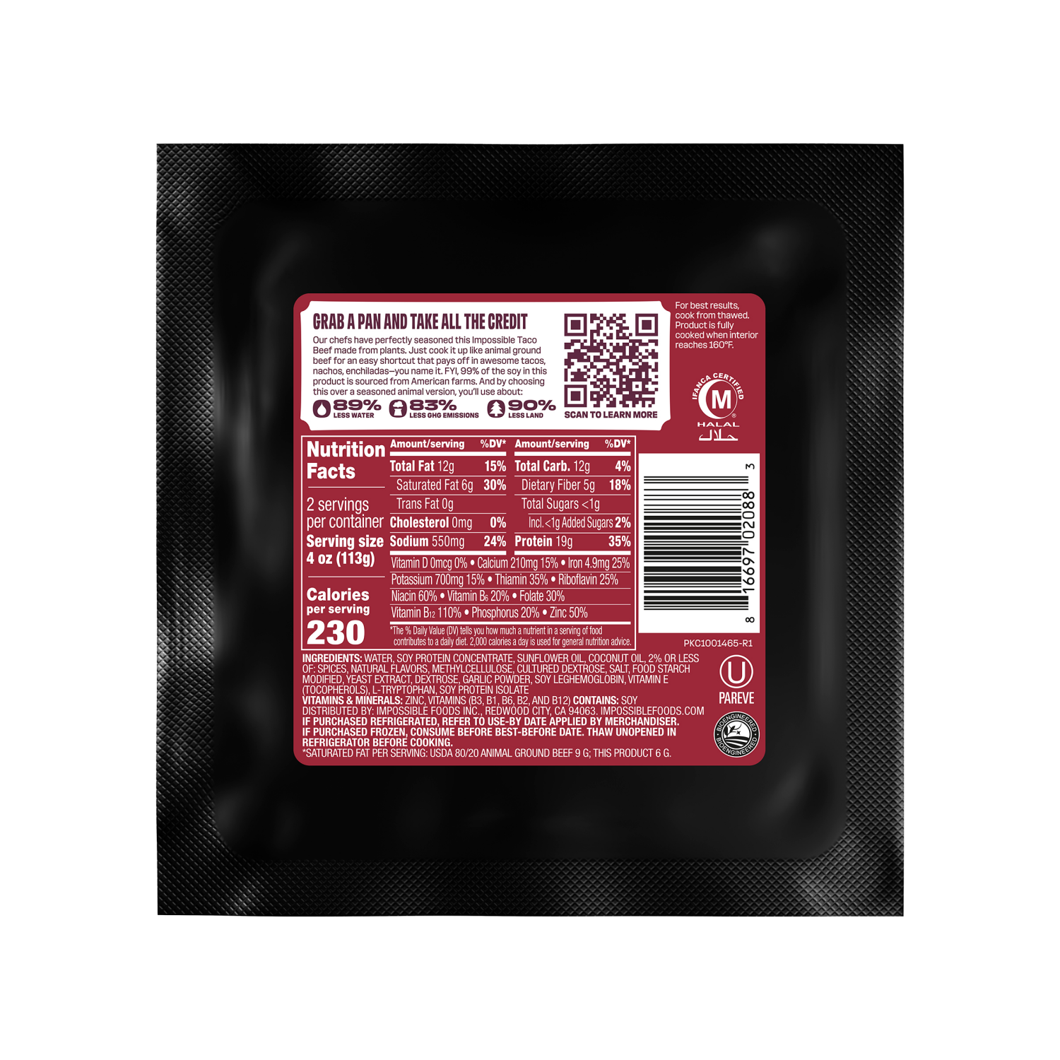 slide 2 of 2, Impossible Taco Beef Meat From Plants Meal Makers - 8oz, 8 oz