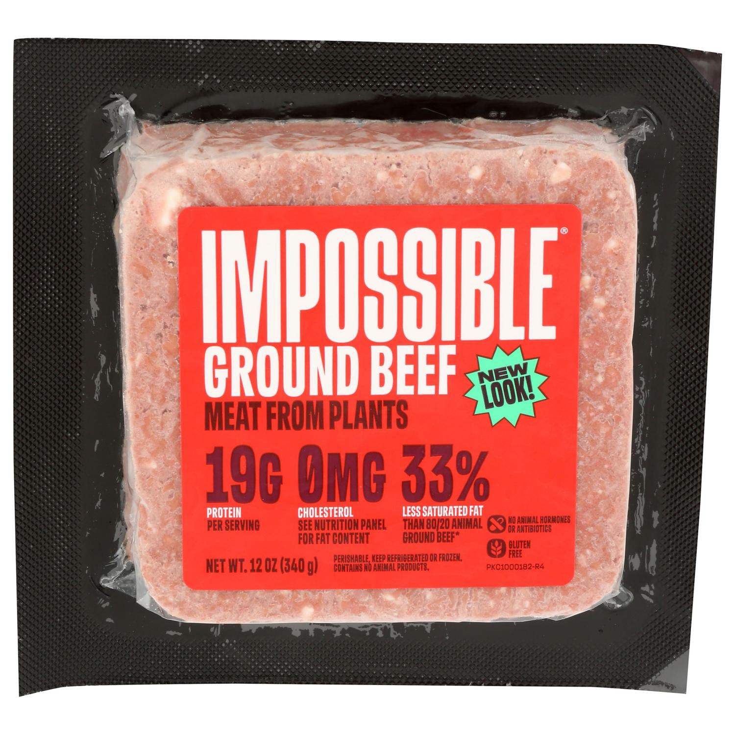 slide 1 of 4, Impossible Ground Beef Made From Plants, 12 Oz, 12 oz