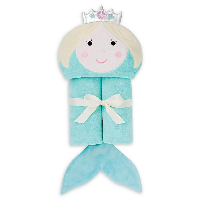 slide 1 of 1, Elegant Baby Mermaid Hooded Towel - Aqua, 1 ct