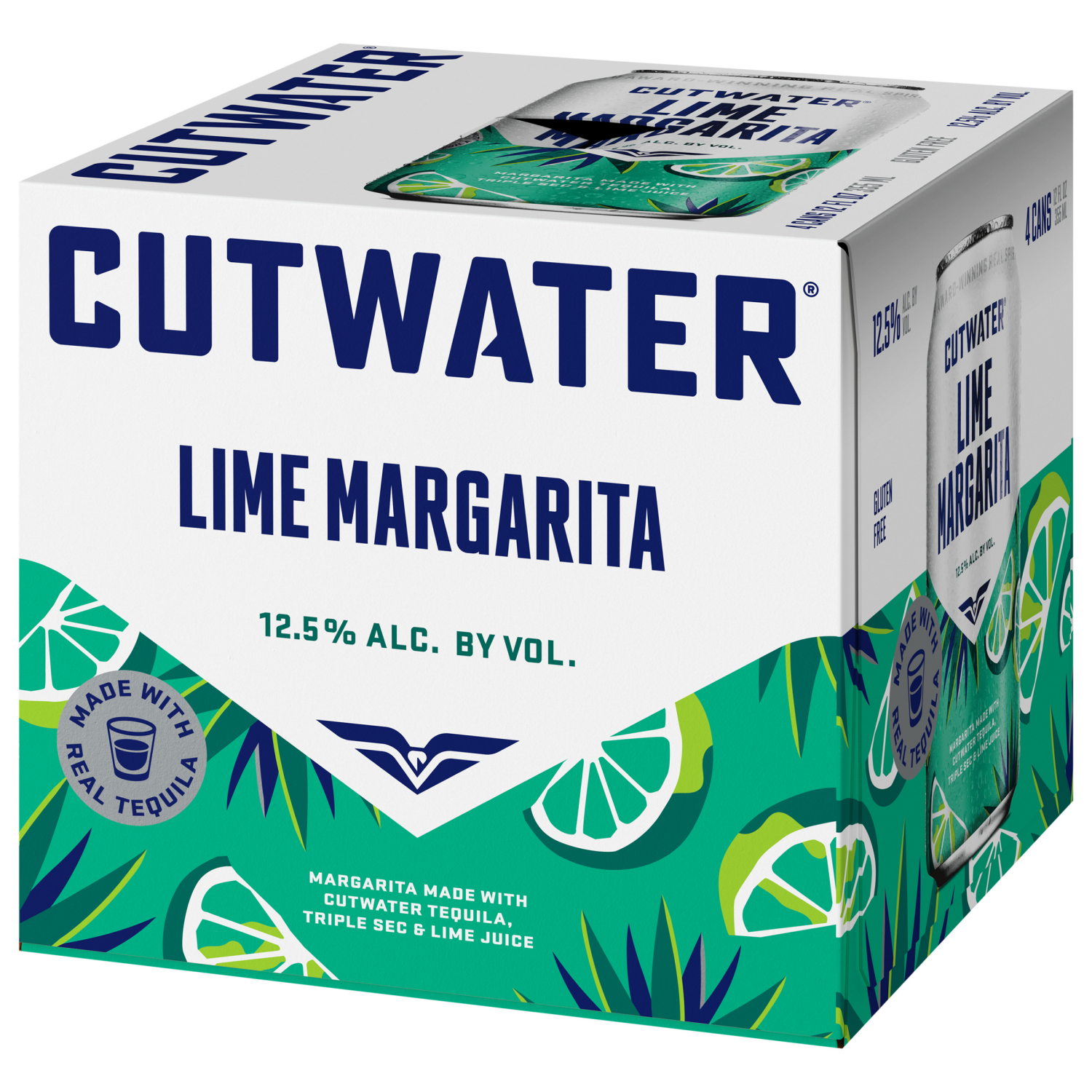 slide 3 of 6, Cutwater Spirits Lime Margarita 4 - 12 fl oz Cans, 4 ct; 12 oz