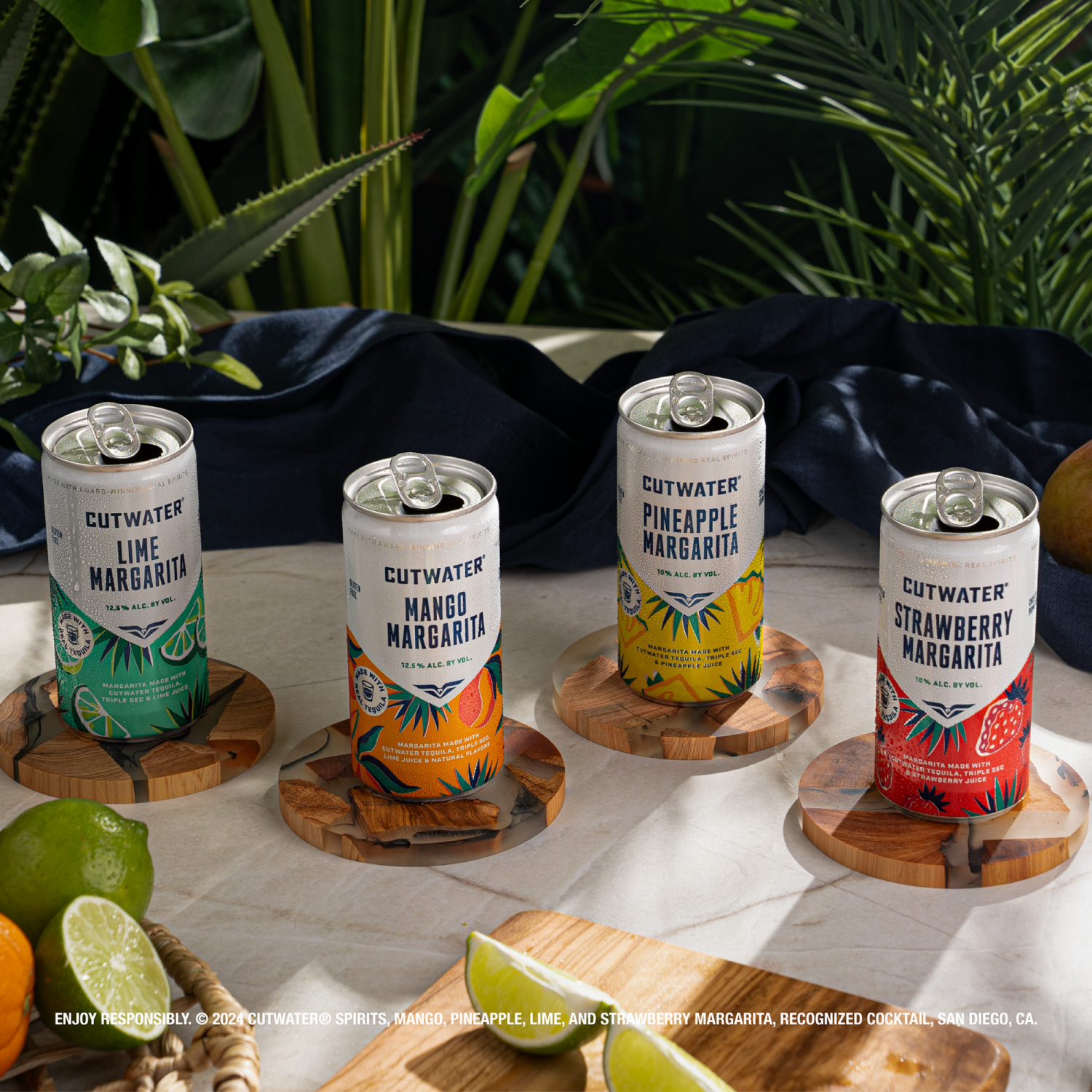 slide 2 of 5, Cutwater Spirits Assorted Margarita Variety Pack Can 12 ea, 12 ct, 200 ml