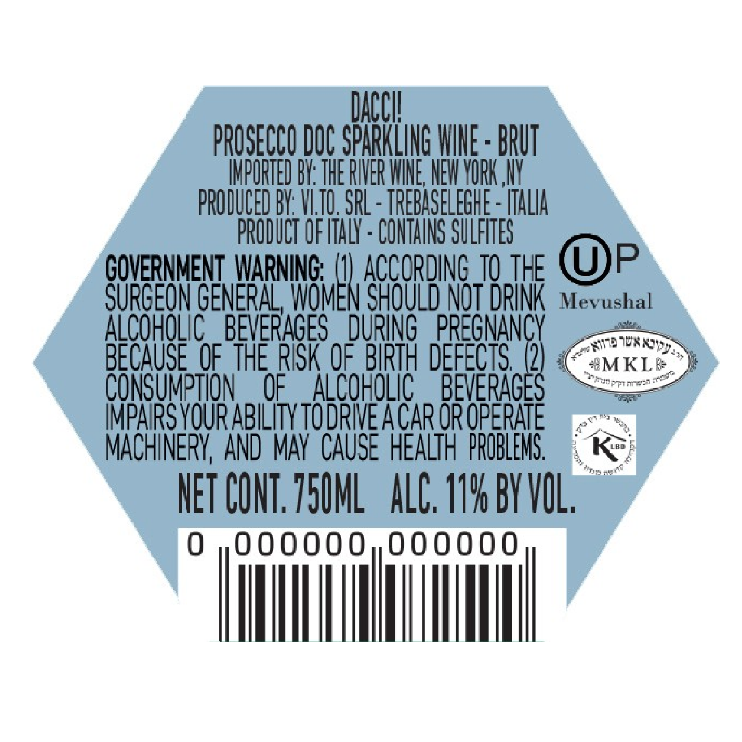 slide 2 of 2, Dacci! Prosecco 750 Ml, 750 ml