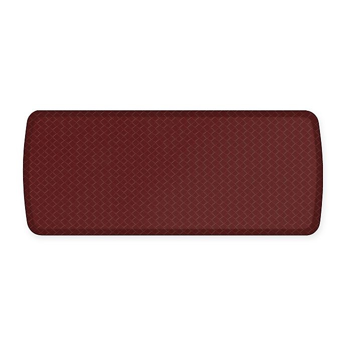 slide 1 of 1, GelPro Elite Basketweave Kitchen Mat - Cranberry, 20 in x 48 in