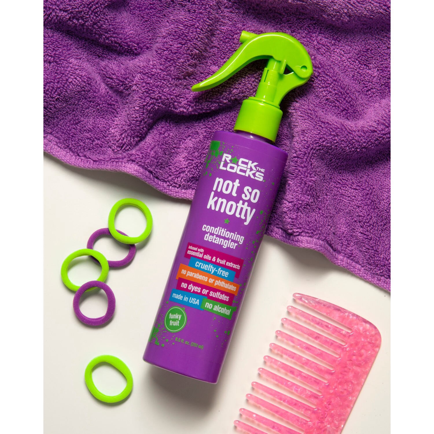 slide 4 of 4, Rock The Locks Conditioning Detangler Funky Fruit, 1 ct