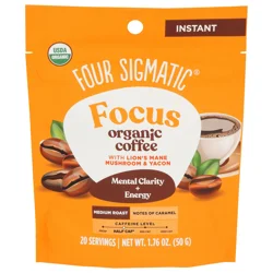 Four Sigmatic Instant Coffee, Focus, 1.76 Oz