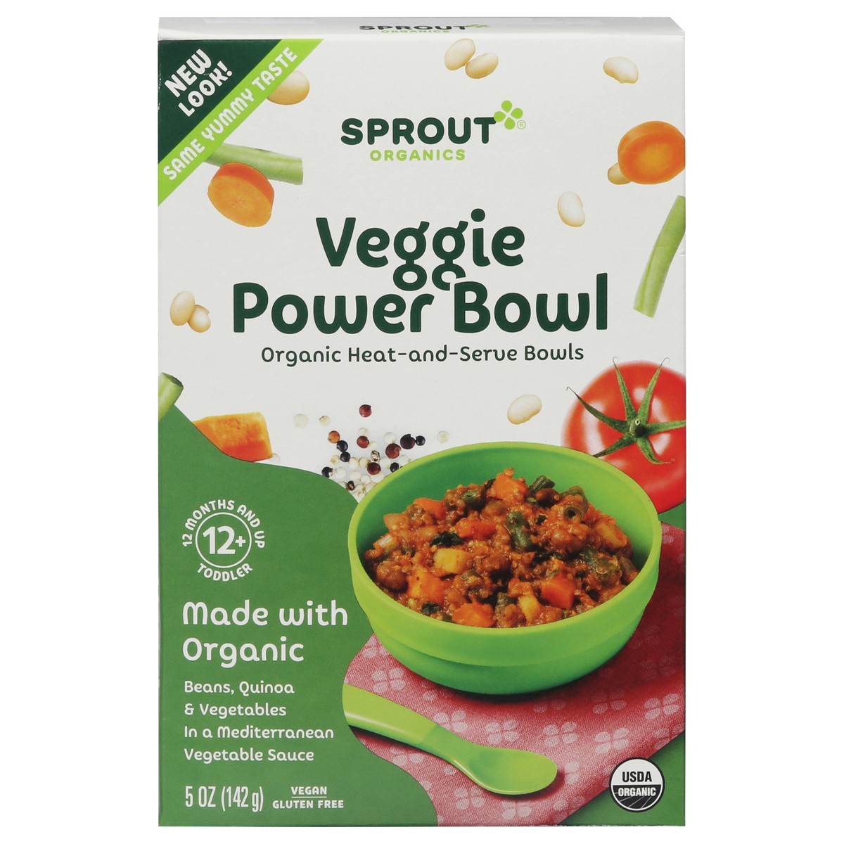 slide 1 of 13, Sprout Organics Toddler (12+ Months) Veggie Power Bowl 5 oz, 5 oz