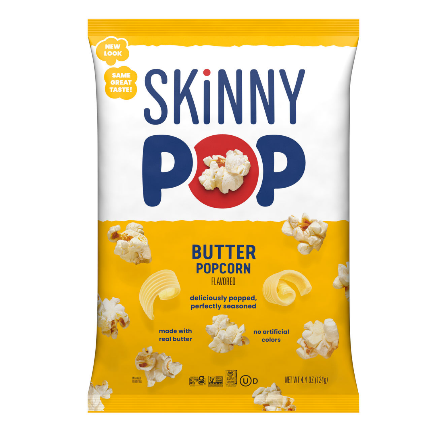 slide 1 of 2, SkinnyPop Butter Popcorn 4.4 oz, 4.4 oz