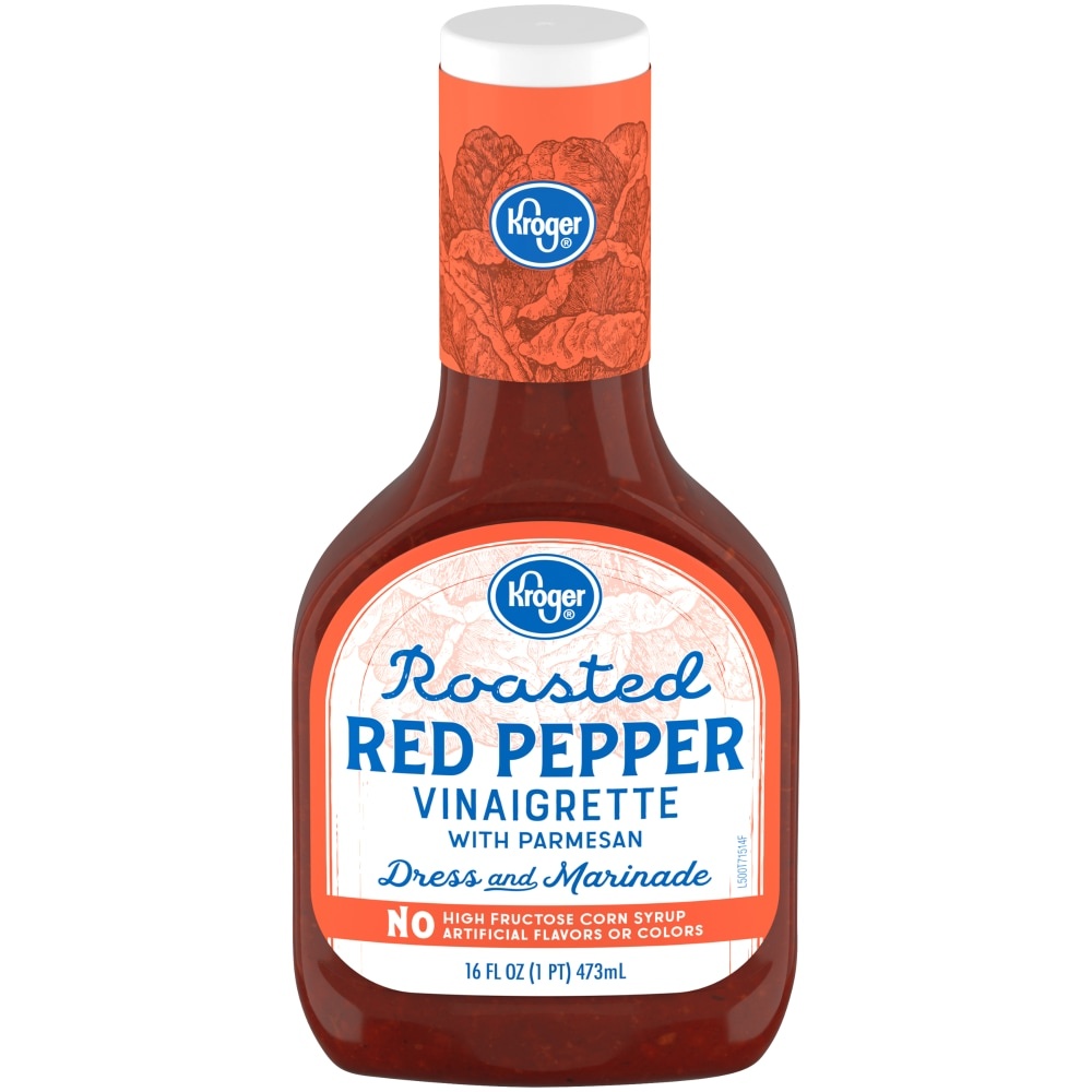 slide 1 of 1, Kroger Roasted Red Pepper Vinaigrette, 16 fl oz