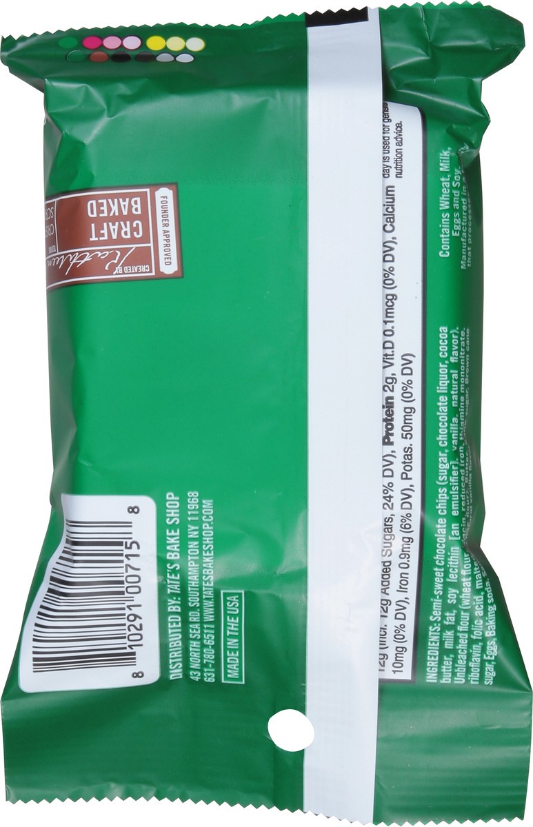 slide 2 of 9, Tate's Tate''s Bake Shop Chocolate Chip Cookies, 1 oz – 2 Cookie Snack Pack, 0.99 oz