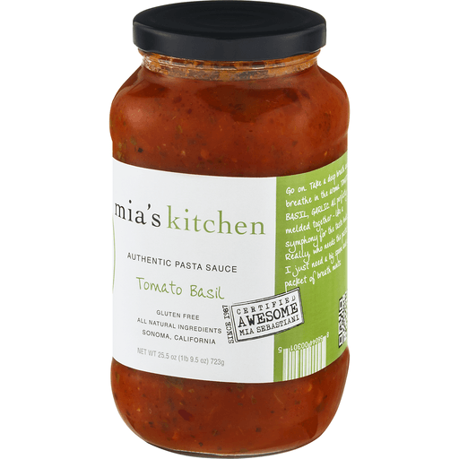 slide 5 of 18, Mia's Kitchen Tomato Basil Pasta Sauce, 25.5 oz