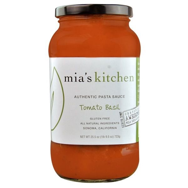 slide 1 of 18, Mia's Kitchen Tomato Basil Pasta Sauce, 25.5 oz