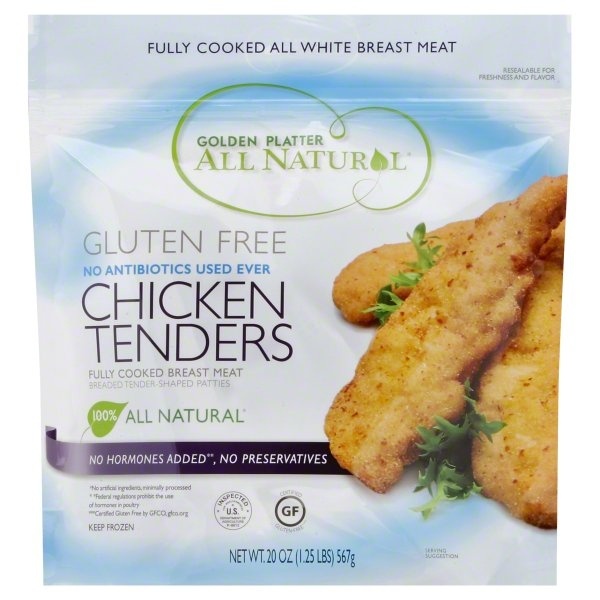 slide 1 of 1, Golden Platter Gluten Free Breaded Chicken Tenders, 20 oz