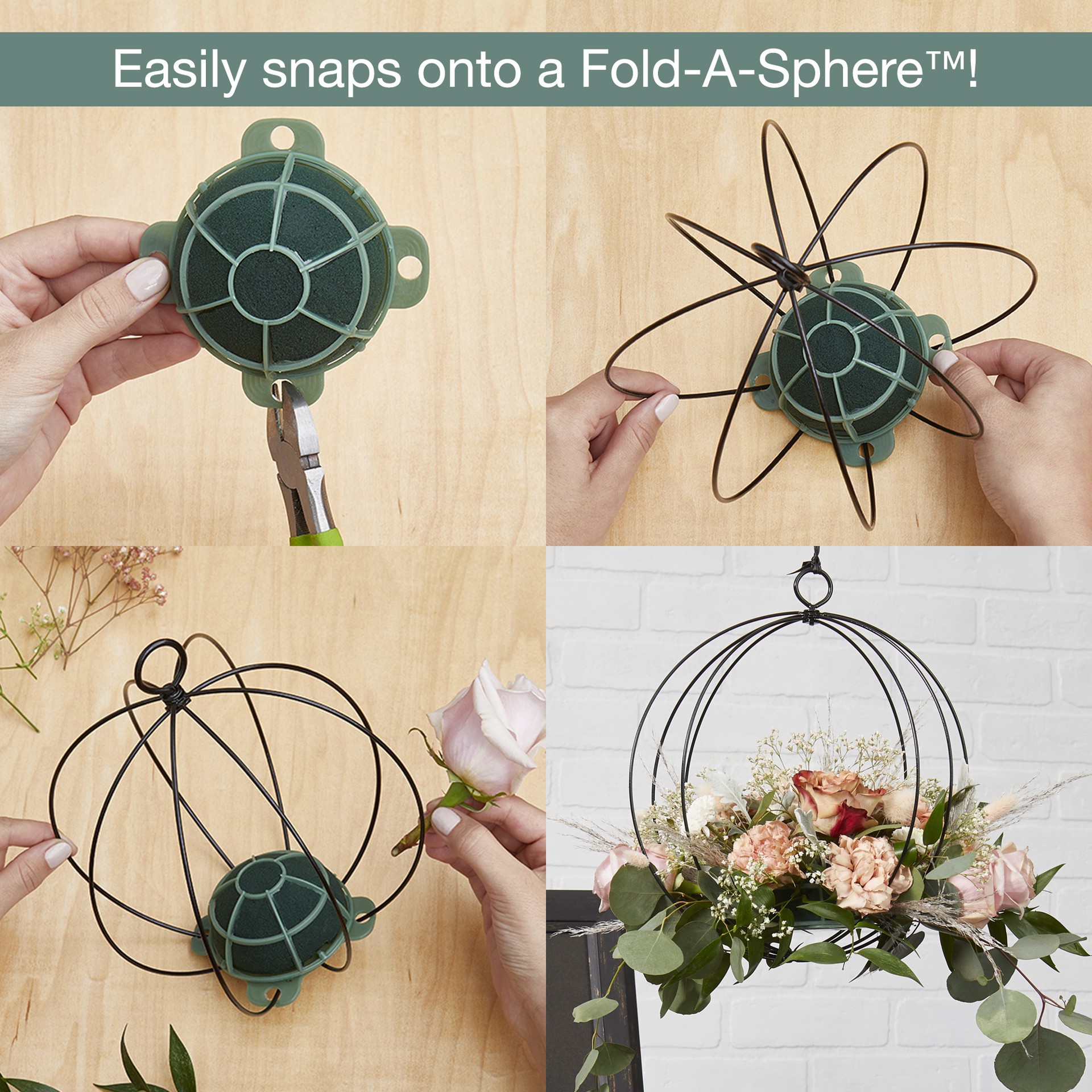 slide 7 of 12, Floracraft 2" Green Artesia Wetfōm Designer Spot, 2ct., 2 ct