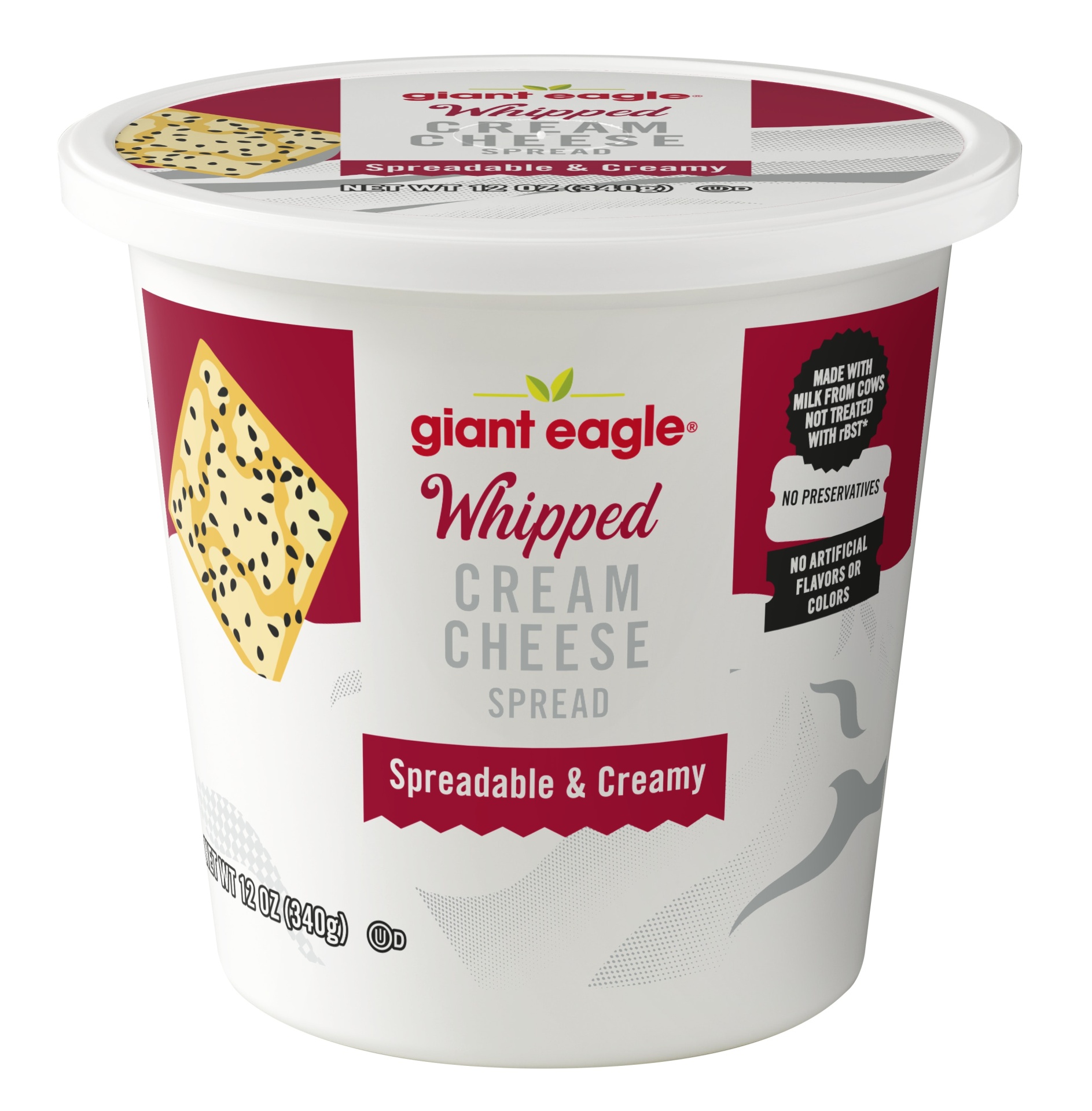 slide 1 of 1, Giant Eagle Cream Cheese Spread, Whipped, 12 oz