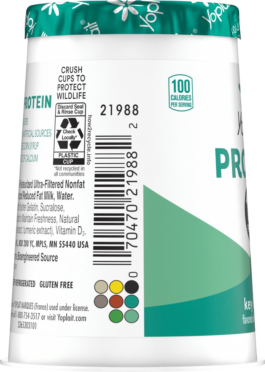 slide 4 of 13, Yoplait Protein Yogurt Cultured Dairy Snack Cup, Key Lime Pie Flavored, Gluten Free Protein Snacks, 5.6 oz, 5.6 oz