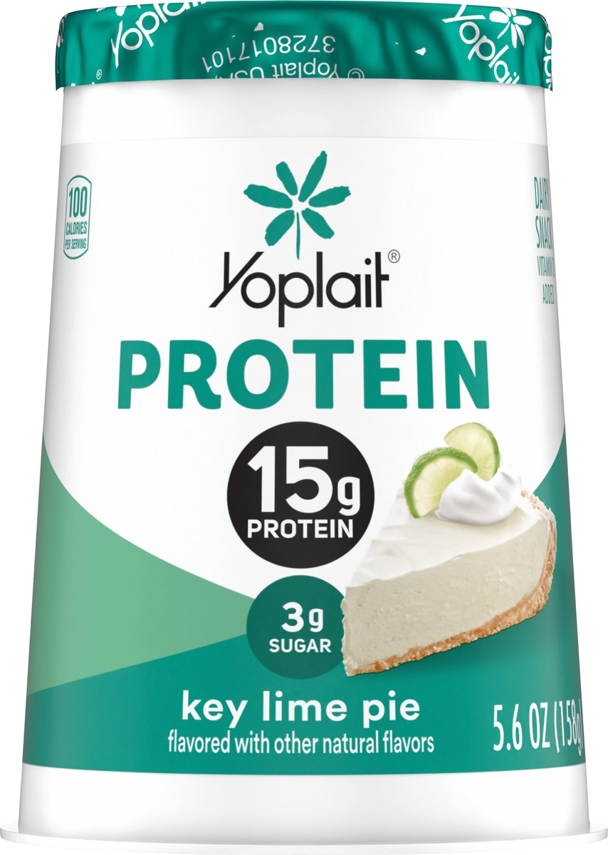 slide 2 of 13, Yoplait Protein Yogurt Cultured Dairy Snack Cup, Key Lime Pie Flavored, Gluten Free Protein Snacks, 5.6 oz, 5.6 oz