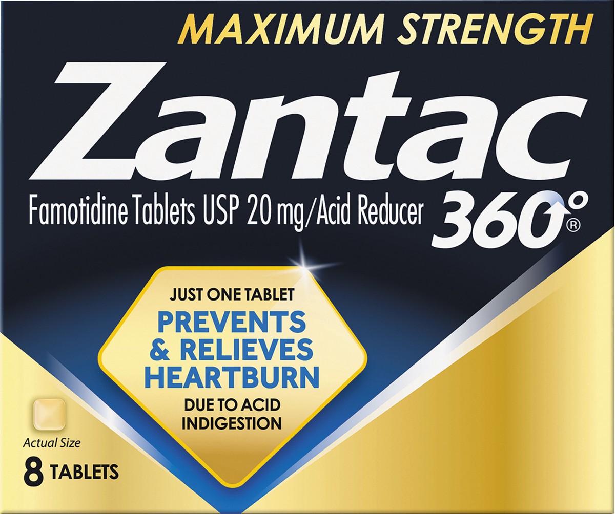 slide 4 of 7, Zantac 360 20 mg tablets 8 ct, 8 ct