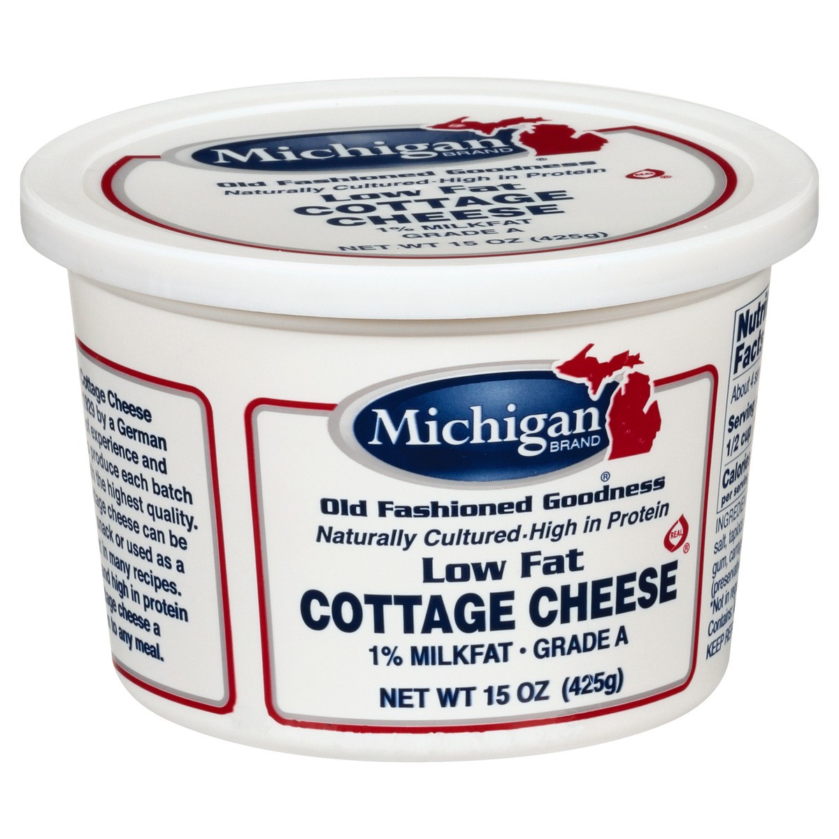 slide 2 of 10, Michigan Brand 1% Milkfat Low Fat Cottage Cheese 15 oz, 15 oz