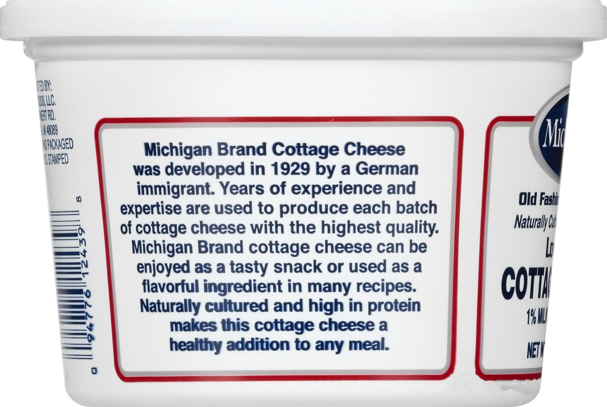 slide 7 of 10, Michigan Brand 1% Milkfat Low Fat Cottage Cheese 15 oz, 15 oz