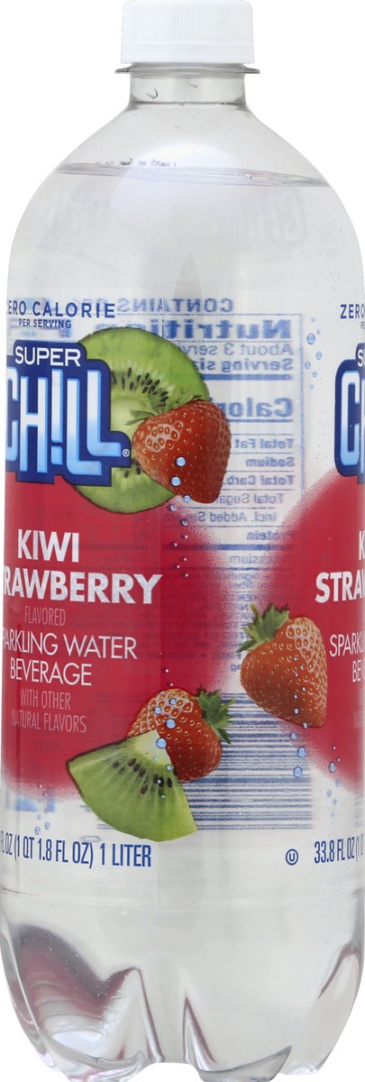 slide 5 of 8, Super Chill Sparkling Water Beverage, Kiwi Strawberry Flavored- 33.8 oz, 33.8 oz