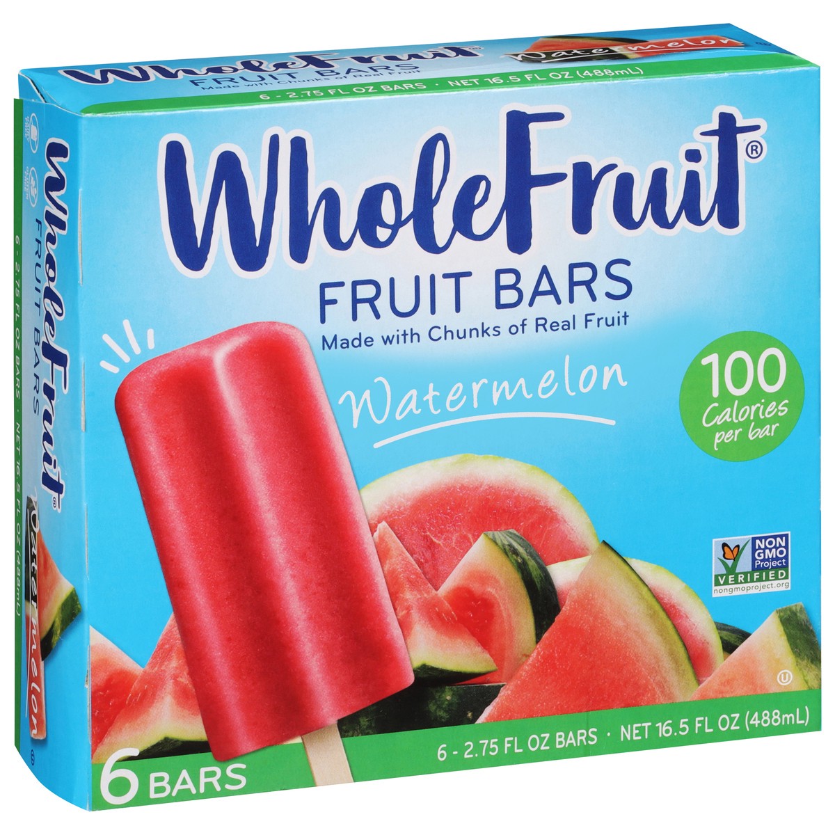 slide 2 of 11, Whole Fruit Watermelon Fruit Bars 6 - 2.75 fl oz Bars, 16.5 fl oz