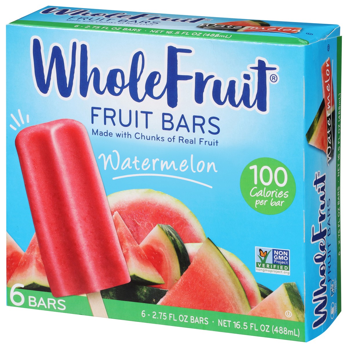 slide 3 of 11, Whole Fruit Watermelon Fruit Bars 6 - 2.75 fl oz Bars, 16.5 fl oz