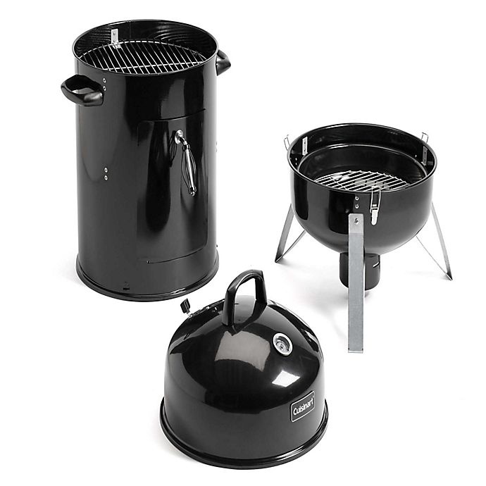 slide 3 of 8, Cuisinart Vertical Charcoal Smoker - Black, 16 in