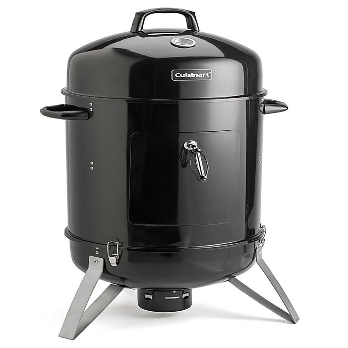 slide 1 of 8, Cuisinart Vertical Charcoal Smoker - Black, 16 in