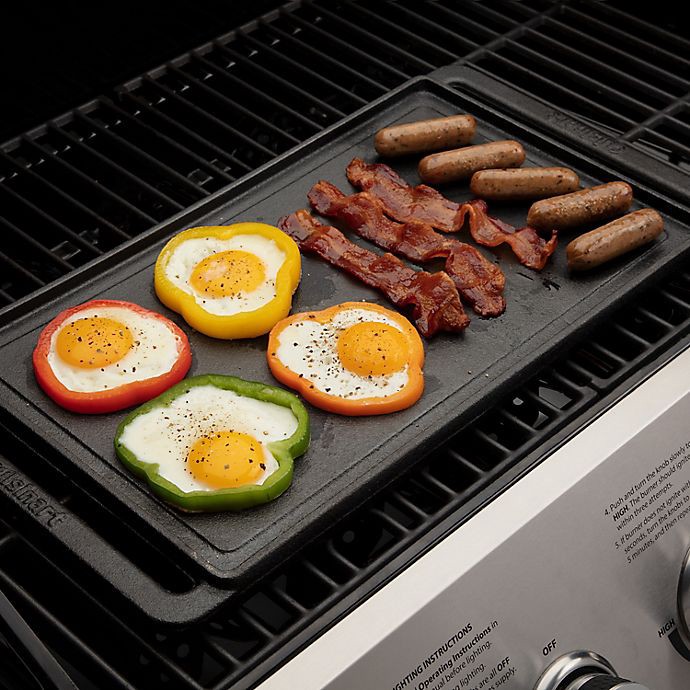 slide 8 of 9, Cuisinart Reversible Cast Iron/Griddle Plate - Black, 1 ct