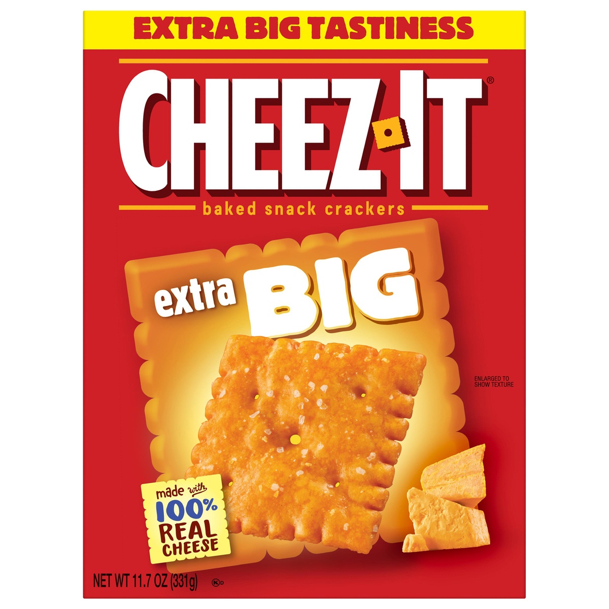 slide 1 of 10, Cheez-It Extra Big Cheese Crackers, Baked Snack Crackers, Original, 11.7 oz