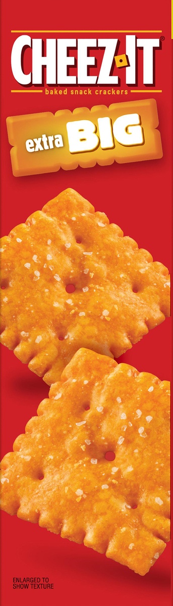 slide 6 of 10, Cheez-It Extra Big Cheese Crackers, Baked Snack Crackers, Original, 11.7 oz
