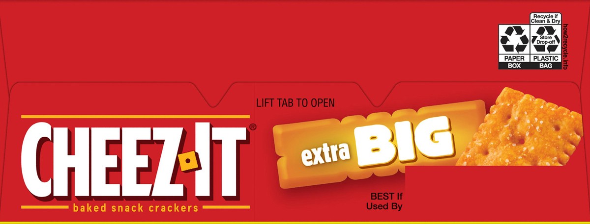 slide 2 of 8, Cheez-It Cheese Crackers, Baked Snack Crackers, Lunch Snacks, Extra Big, 11.7oz Box, 1 Box, 14 oz