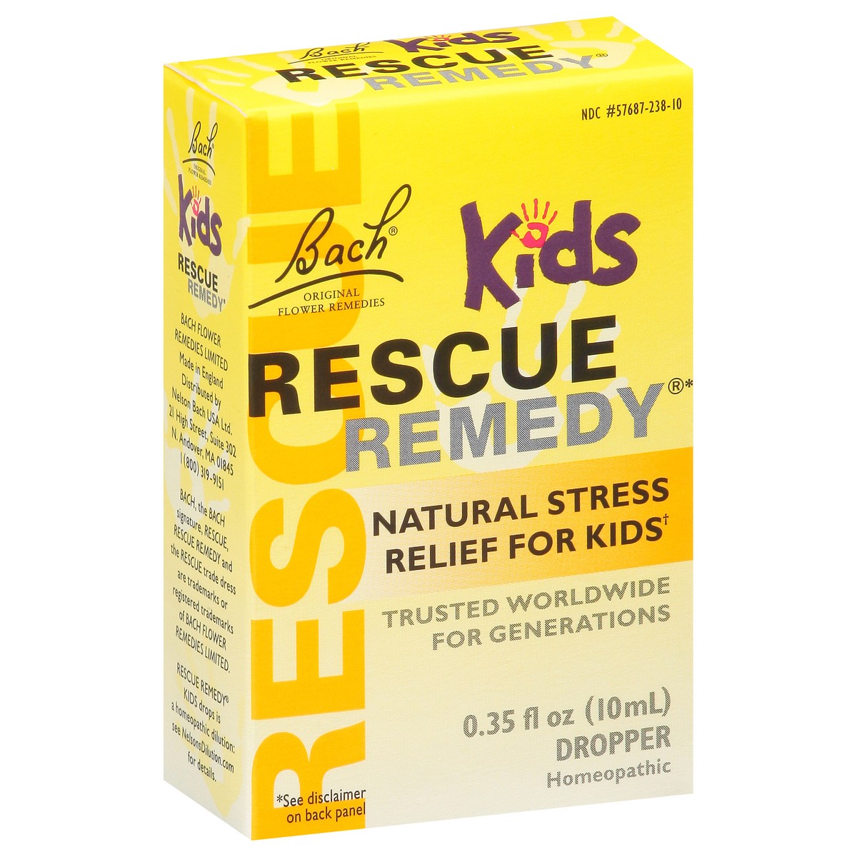 slide 1 of 1, Bach Original Flower Remedies Rescue Remedy Kids Natural Stress Relief for Kids Dropper 0.35 fl oz, 10 ml