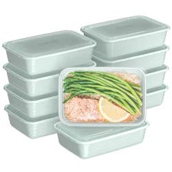 Bentgo Prep 1-Compartment Meal-Prep Containers with Custom-Fit Lids - Mint