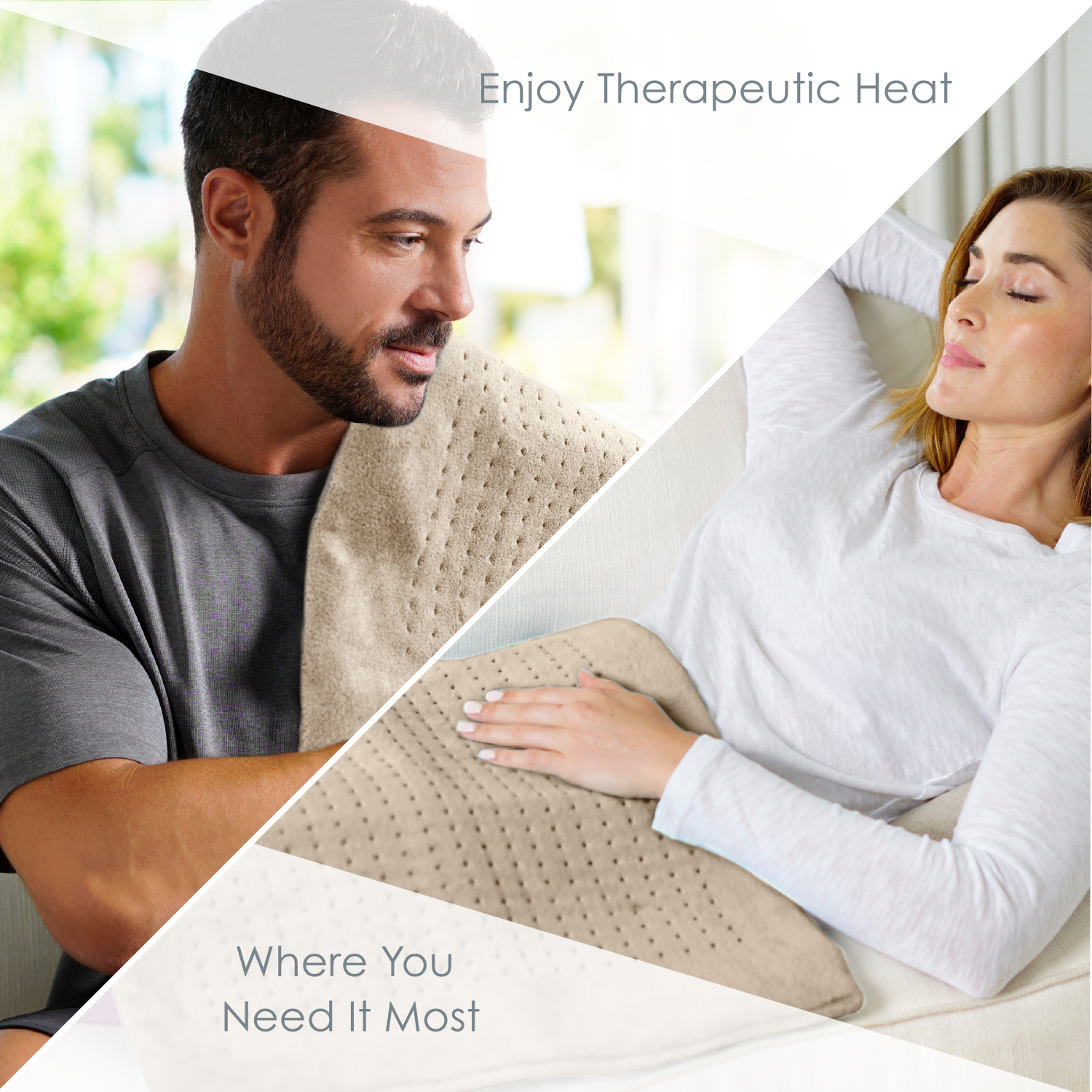 slide 3 of 5, Pure Enrichment PureRelief Ultra-Wide (20"x24") Electric Heating Pad for Full Body Relief, 1 ct