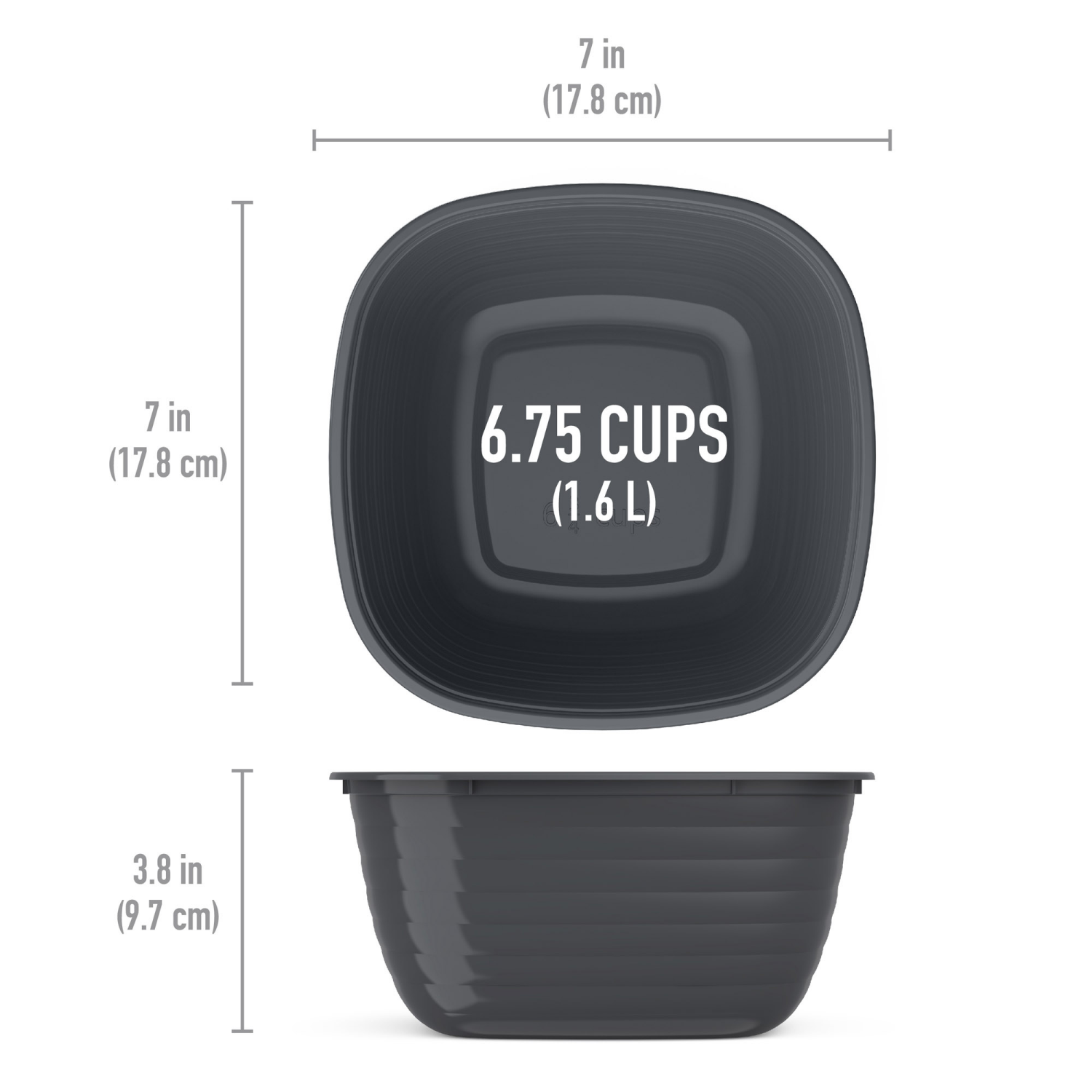 slide 3 of 7, Bentgo® Prep - 1-Compartment Bowls With Custom Fit Lids - Reusable, Microwaveable, Durable Bpa-Free, Freezer And Dishwasher Safe Meal Prep Food Storage Containers - 10 Bowls & 10 Lids (Graphite), 1 ct