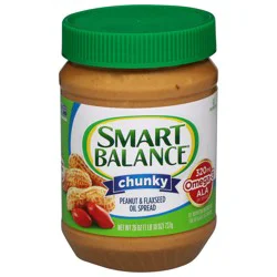 Smart Balance Chunky Peanut & Flaxseed Oil Spread, Peanut Butter Alternative, 26 OZ